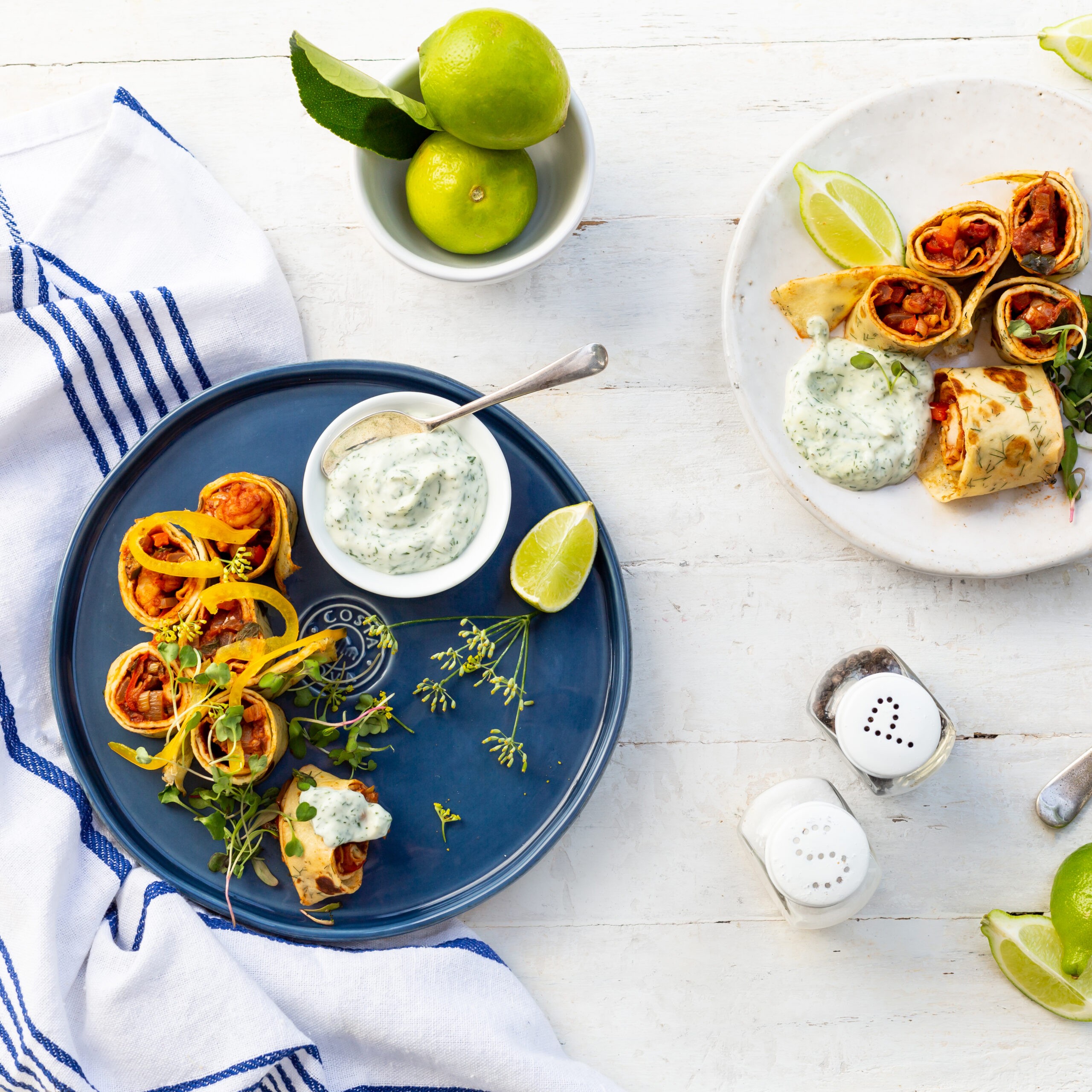 Mediterranean Prawn Filled Potato Pancake with Fennel Sauce